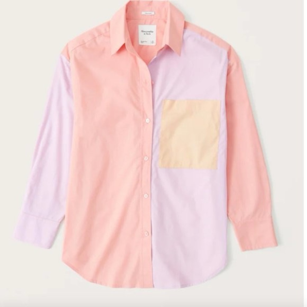 NWT Oversized Poplin Button Up Shirt